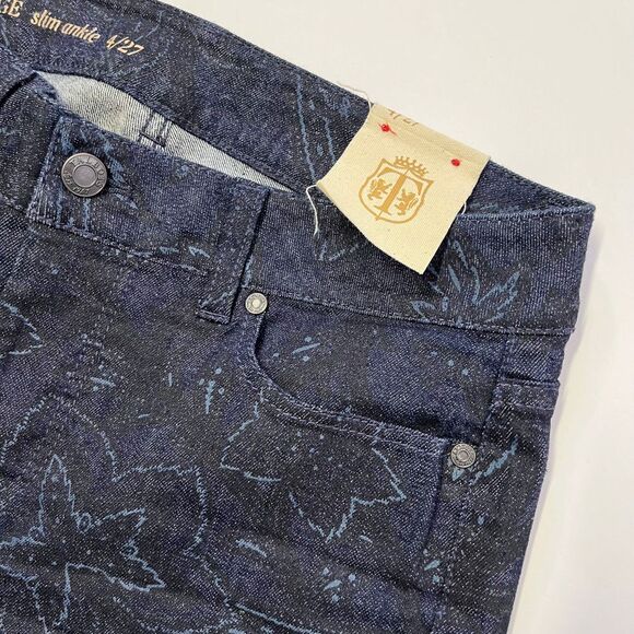 Talbots Heritage Slim Ankle Womens Patterned Skinny Jeans, Talbots Dark 482 - Picture 4 of 12